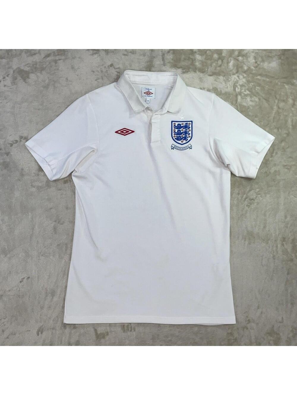 Umbro England Team Jersey Home Football Soccer Shirt 09/10 White Youth 158 (XXL)